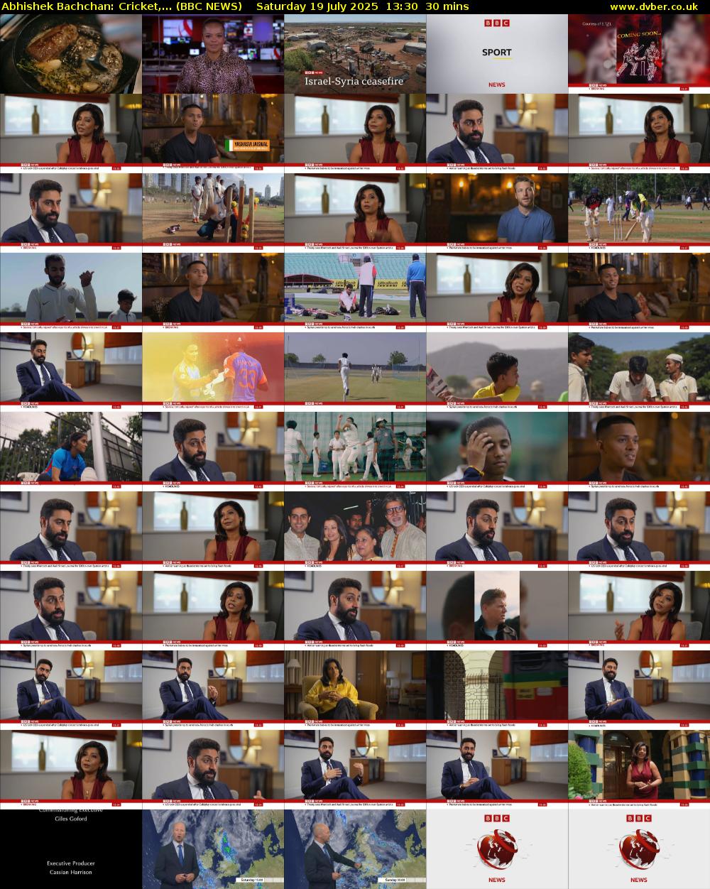 Abhishek Bachchan: Cricket,... (BBC NEWS) Saturday 19 July 2025 13:30 - 14:00