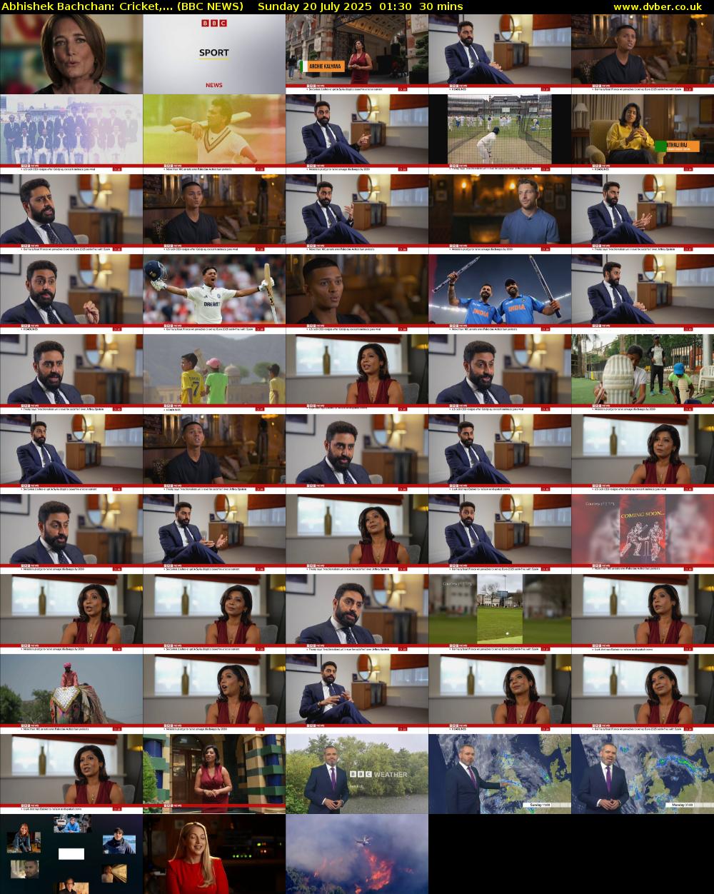 Abhishek Bachchan: Cricket,... (BBC NEWS) Sunday 20 July 2025 01:30 - 02:00