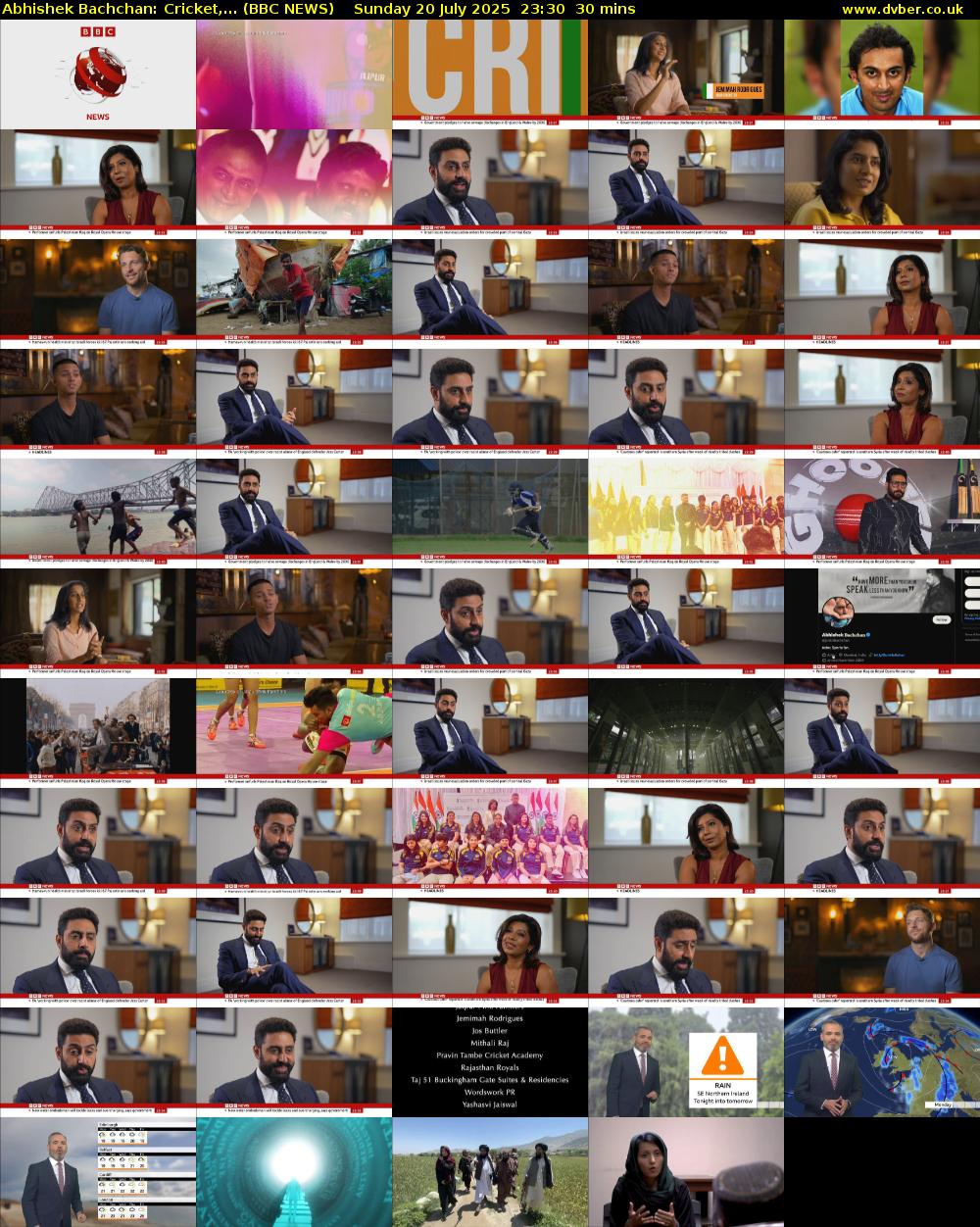 Abhishek Bachchan: Cricket,... (BBC NEWS) Sunday 20 July 2025 23:30 - 00:00