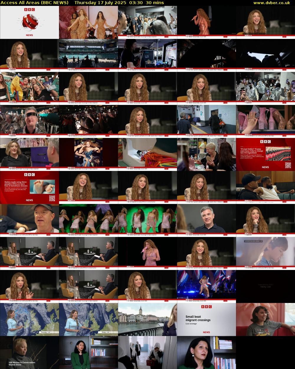 Access All Areas (BBC NEWS) Thursday 17 July 2025 03:30 - 04:00