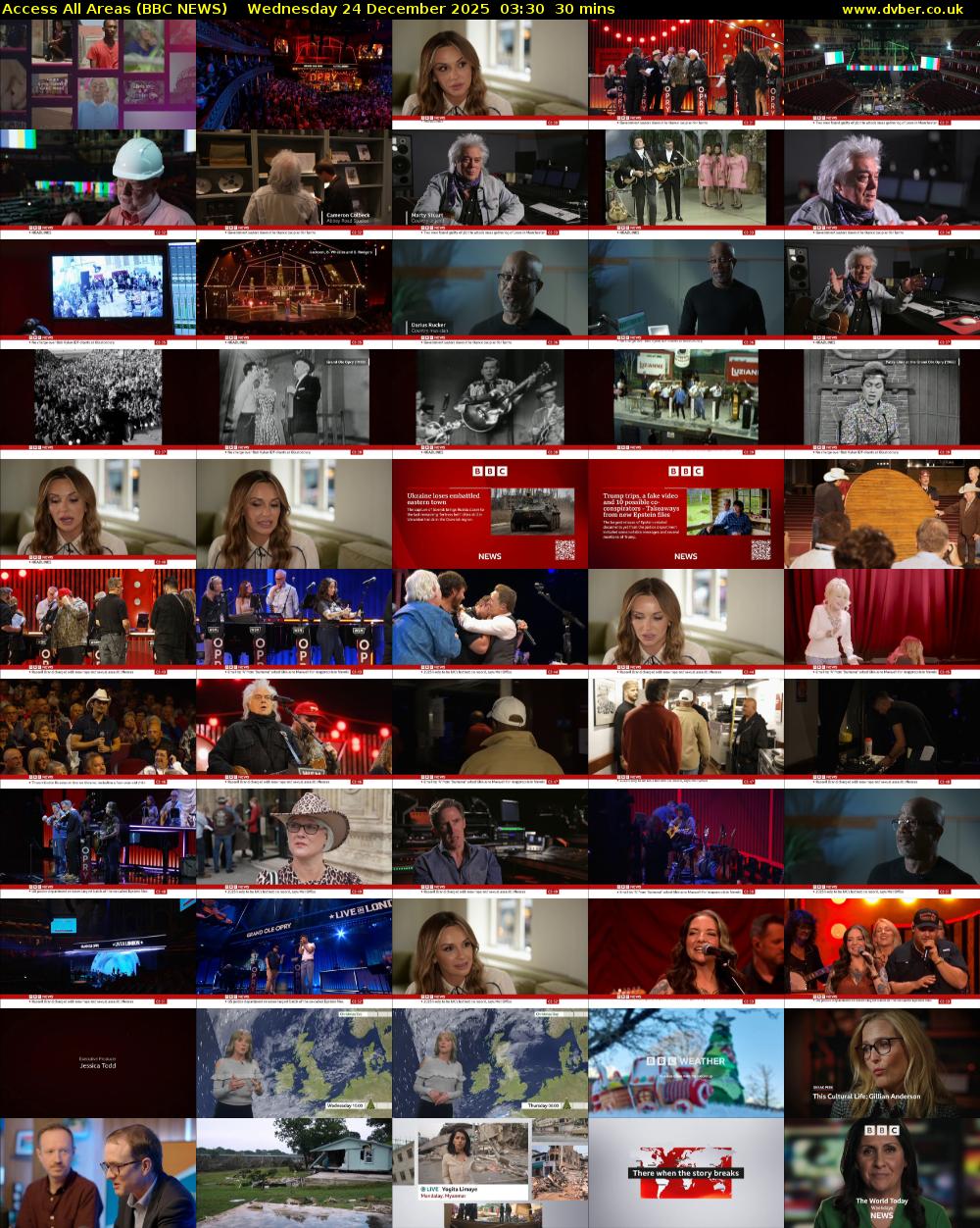 Access All Areas (BBC NEWS) Wednesday 24 December 2025 03:30 - 04:00