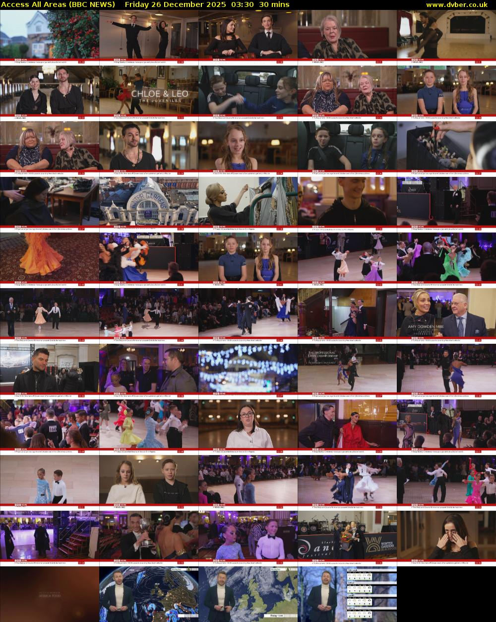 Access All Areas (BBC NEWS) Friday 26 December 2025 03:30 - 04:00