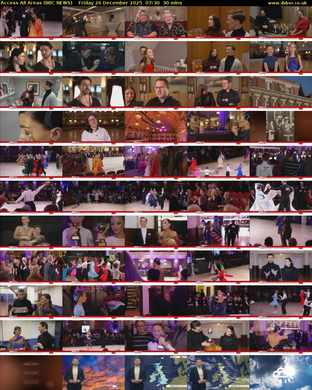 Access All Areas (BBC NEWS) Friday 26 December 2025 07:30 - 08:00