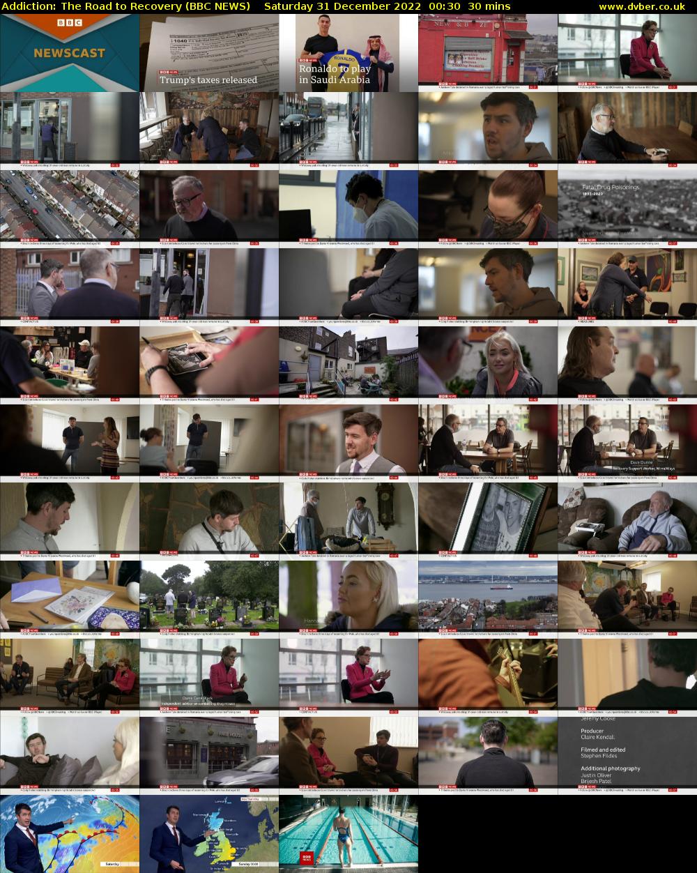 Addiction: The Road to Recovery (BBC NEWS) Saturday 31 December 2022 00:30 - 01:00