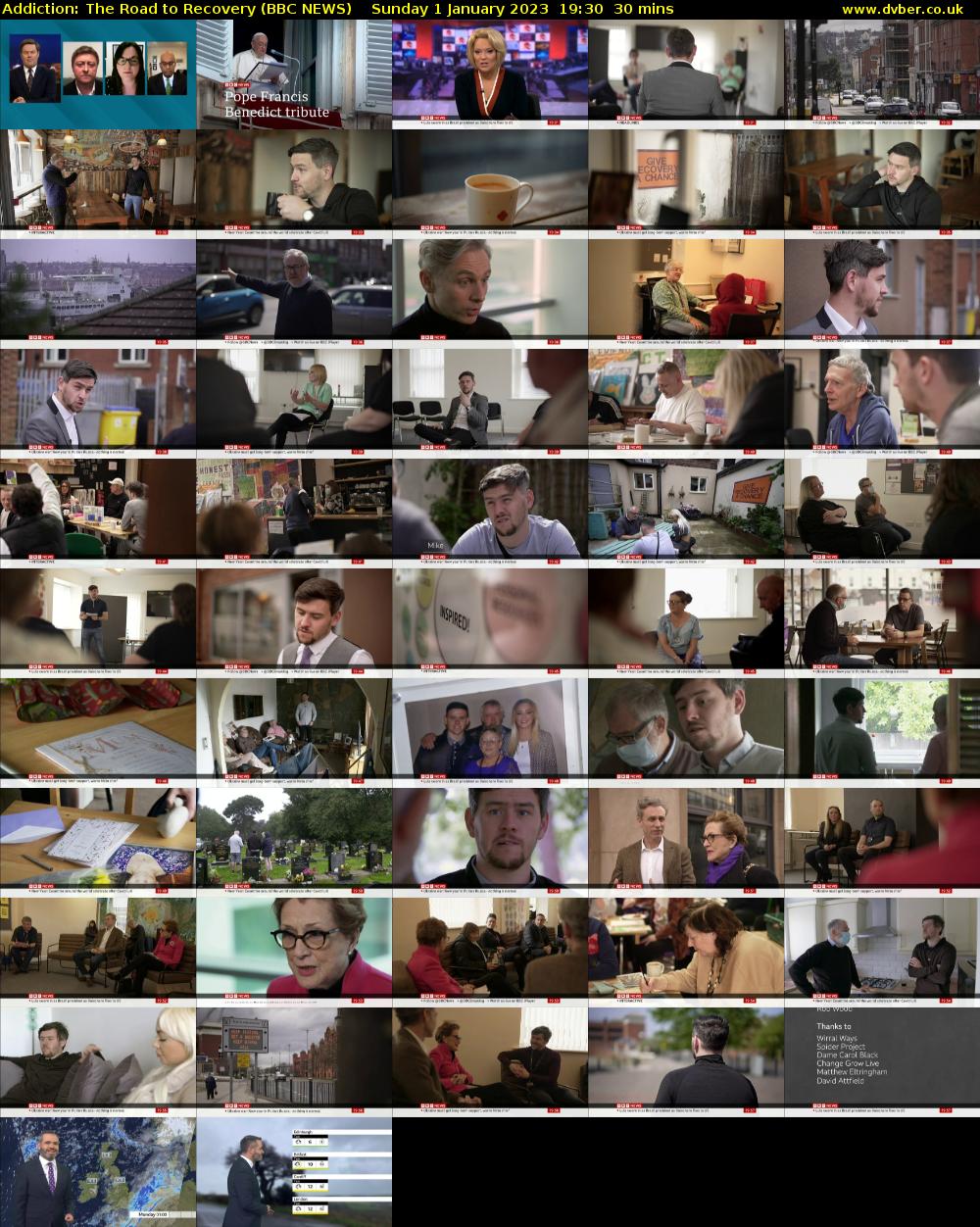 Addiction: The Road to Recovery (BBC NEWS) Sunday 1 January 2023 19:30 - 20:00