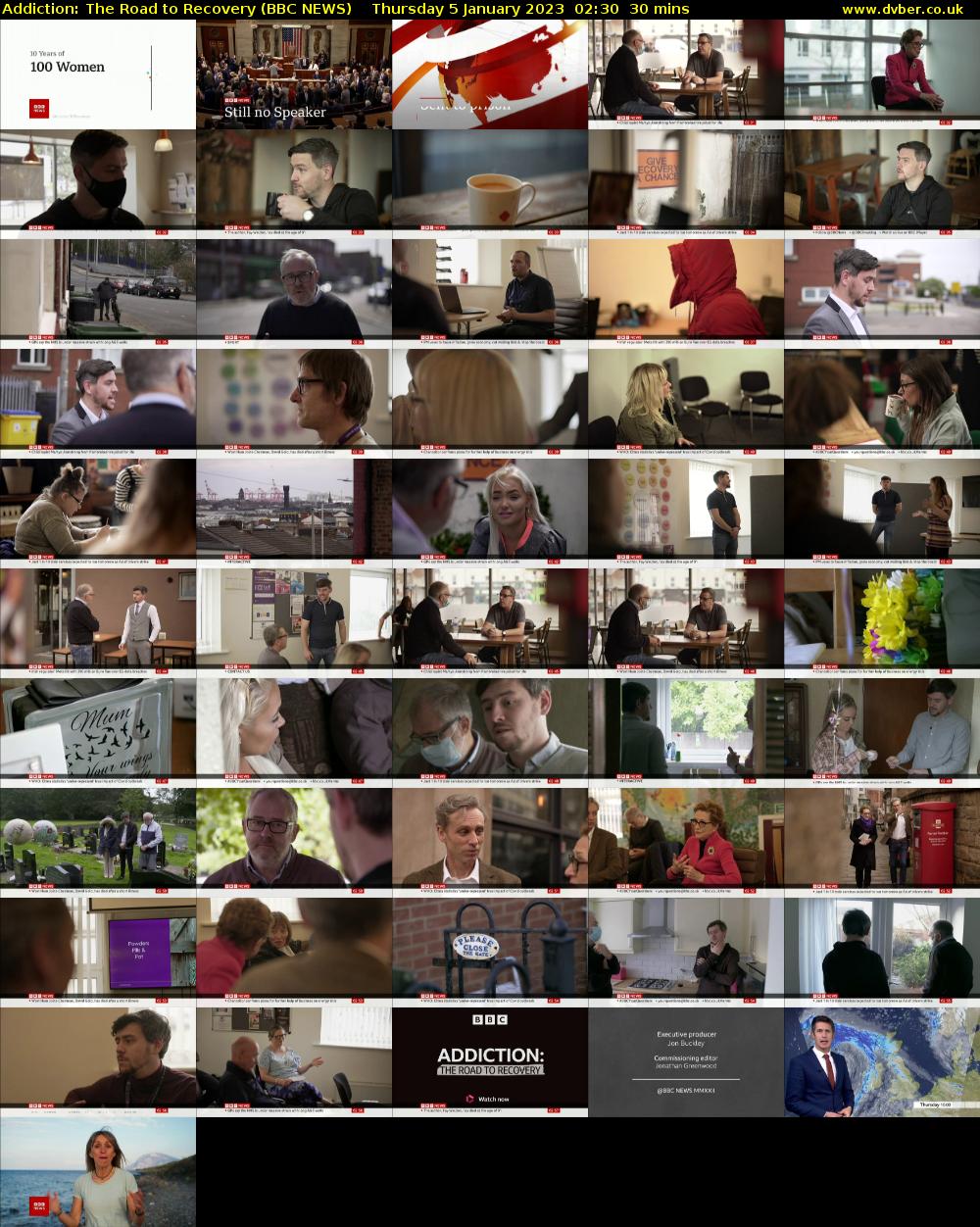 Addiction: The Road to Recovery (BBC NEWS) Thursday 5 January 2023 02:30 - 03:00