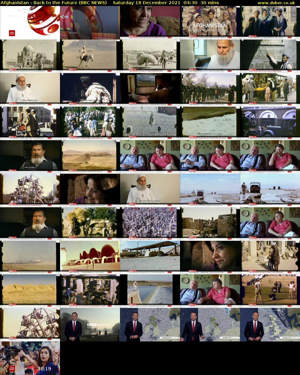 Afghanistan - Back to the Future (BBC NEWS) Saturday 18 December 2021 04:30 - 05:00