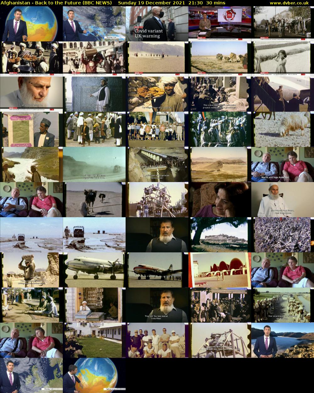 Afghanistan - Back to the Future (BBC NEWS) Sunday 19 December 2021 21:30 - 22:00