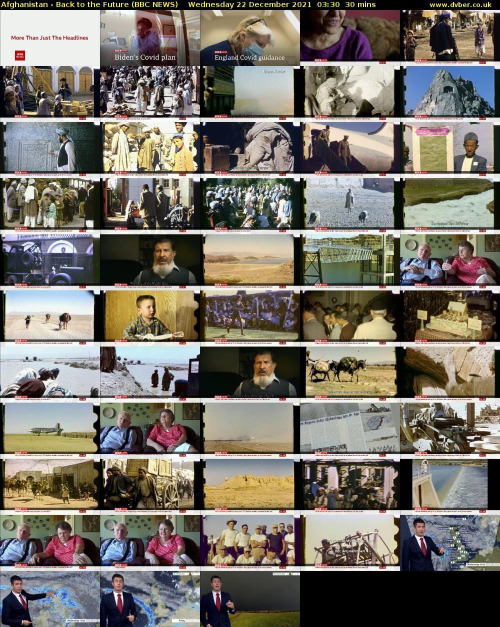 Afghanistan - Back to the Future (BBC NEWS) Wednesday 22 December 2021 03:30 - 04:00