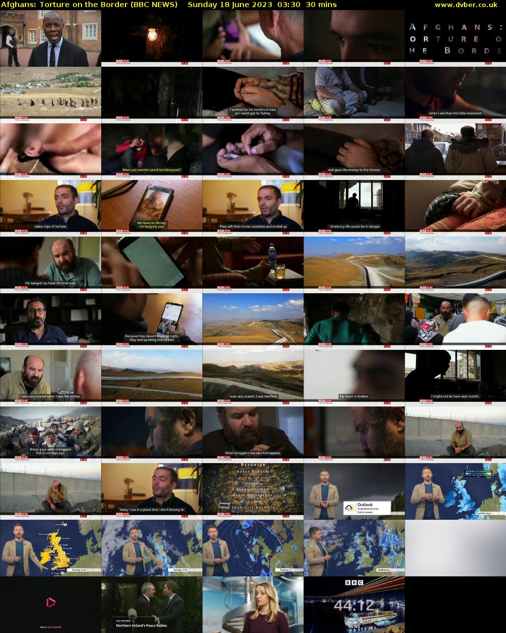 Afghans: Torture on the Border (BBC NEWS) Sunday 18 June 2023 03:30 - 04:00
