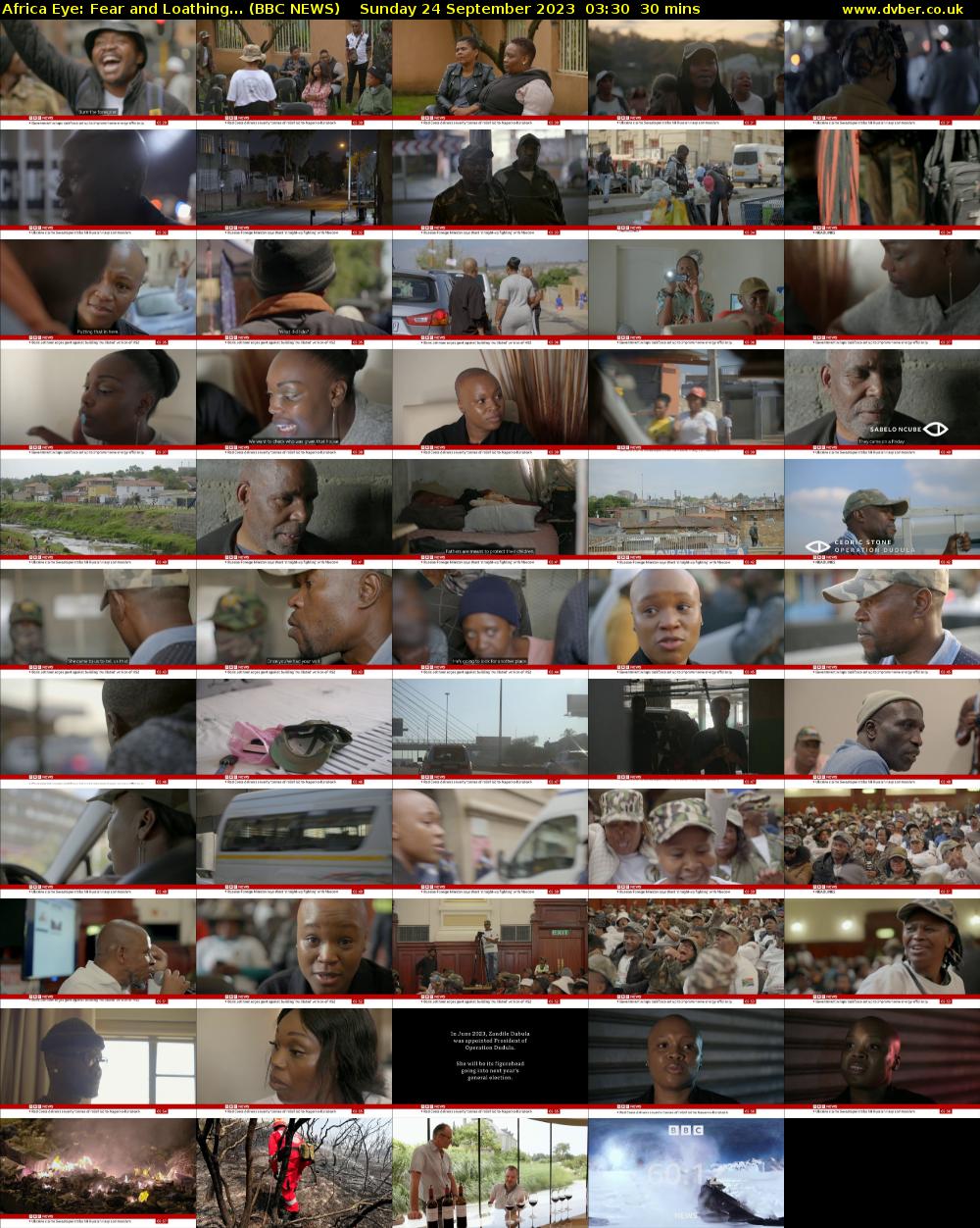 Africa Eye: Fear and Loathing... (BBC NEWS) Sunday 24 September 2023 03:30 - 04:00