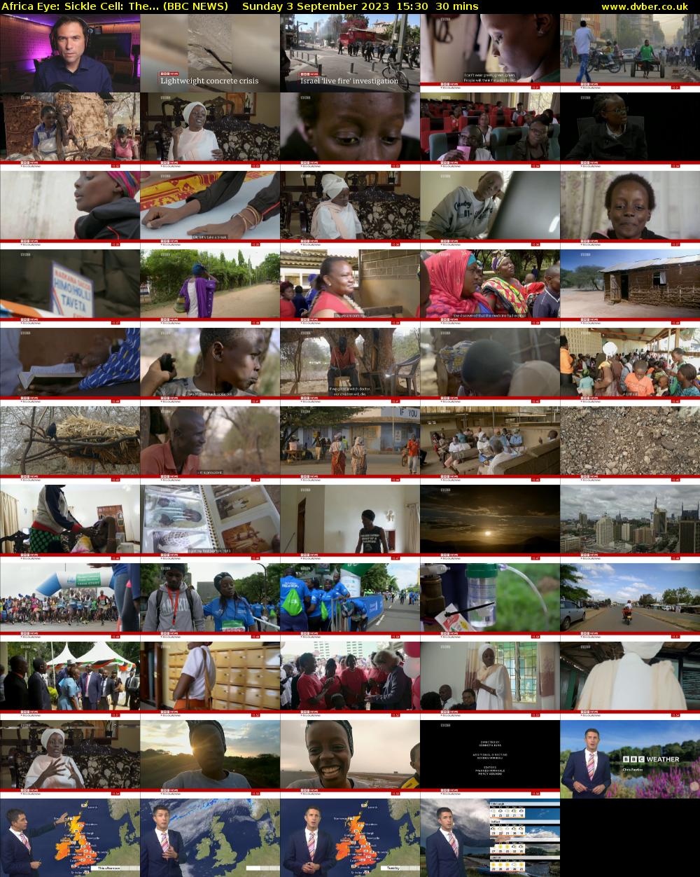 Africa Eye: Sickle Cell: The... (BBC NEWS) Sunday 3 September 2023 15:30 - 16:00