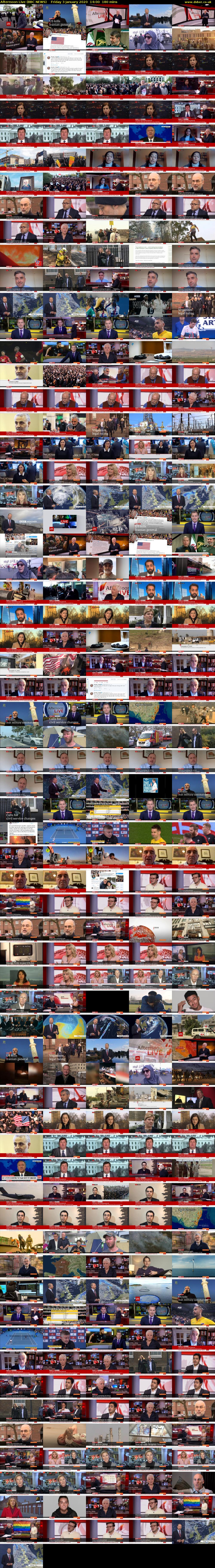 Afternoon Live (BBC NEWS) Friday 3 January 2020 14:00 - 17:00