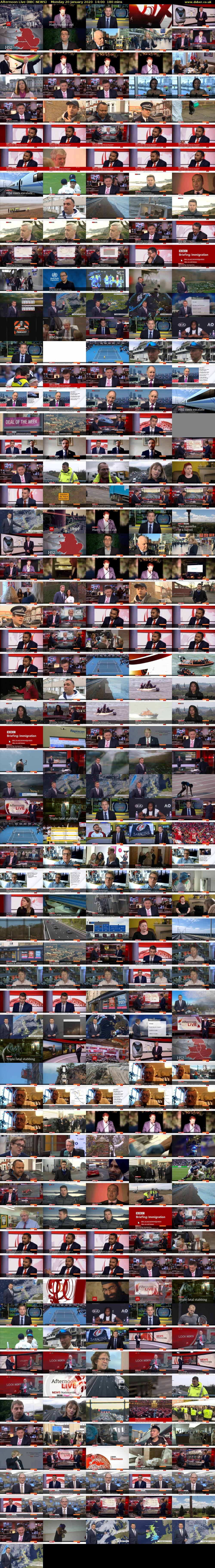 Afternoon Live (BBC NEWS) Monday 20 January 2020 14:00 - 17:00