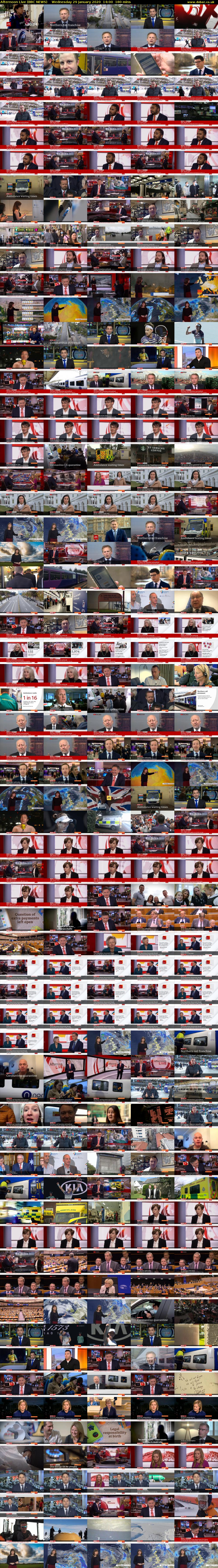 Afternoon Live (BBC NEWS) Wednesday 29 January 2020 14:00 - 17:00