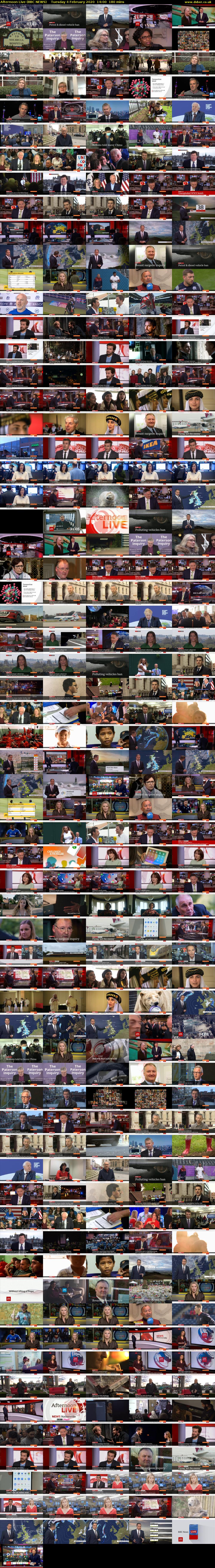 Afternoon Live (BBC NEWS) Tuesday 4 February 2020 14:00 - 17:00