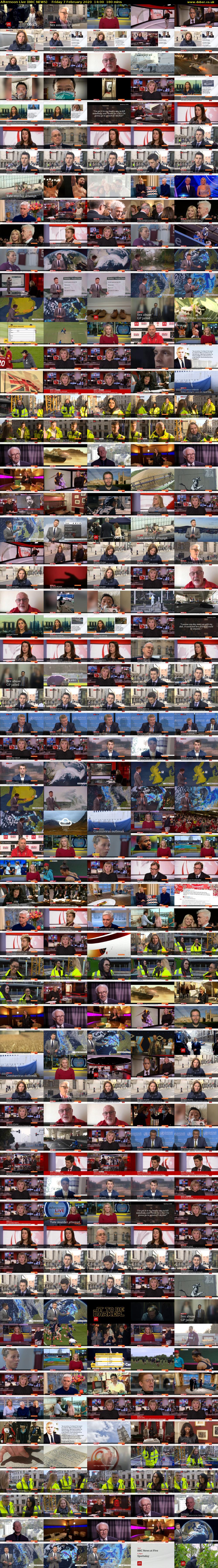 Afternoon Live (BBC NEWS) Friday 7 February 2020 14:00 - 17:00