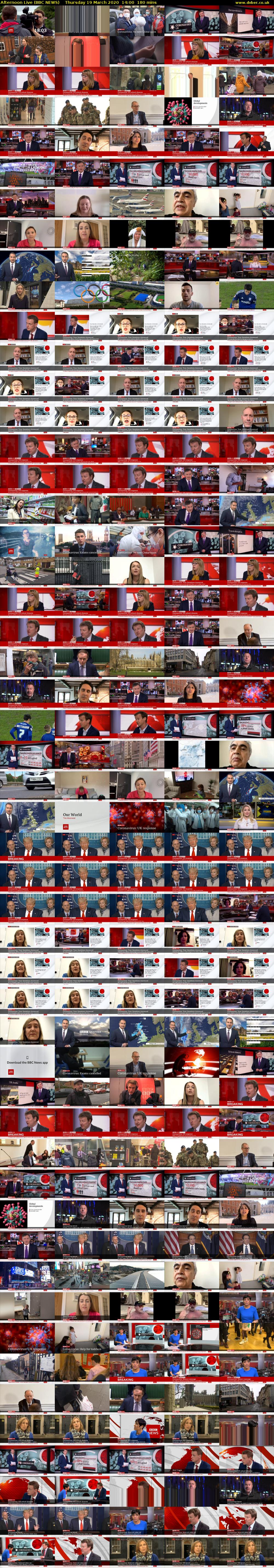Afternoon Live (BBC NEWS) Thursday 19 March 2020 14:00 - 17:00