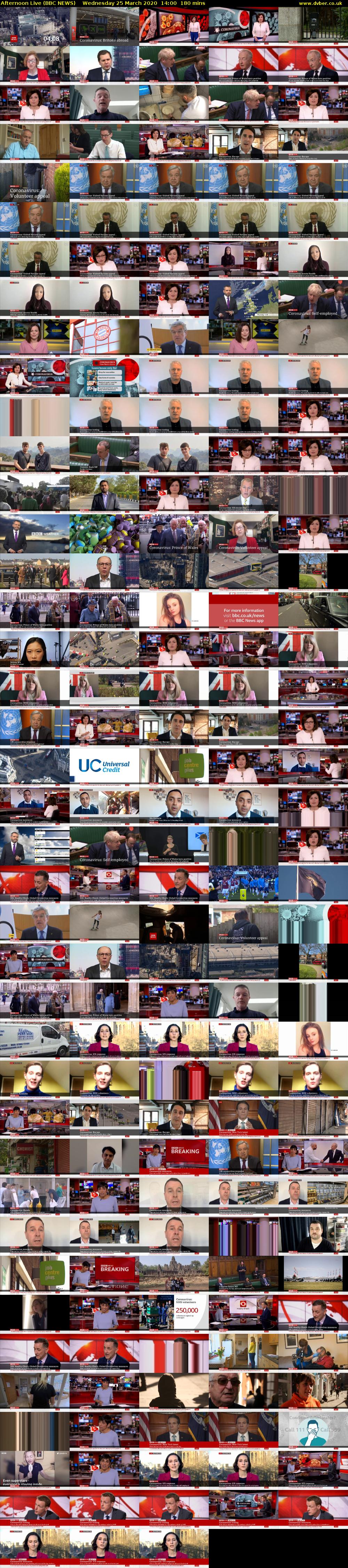 Afternoon Live (BBC NEWS) Wednesday 25 March 2020 14:00 - 17:00