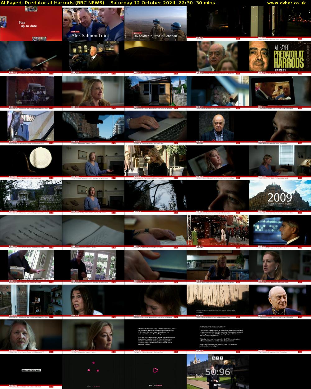 Al Fayed: Predator at Harrods (BBC NEWS) Saturday 12 October 2024 22:30 - 23:00