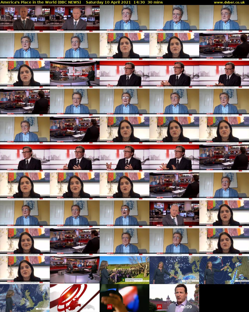 America's Place in the World (BBC NEWS) Saturday 10 April 2021 14:30 - 15:00