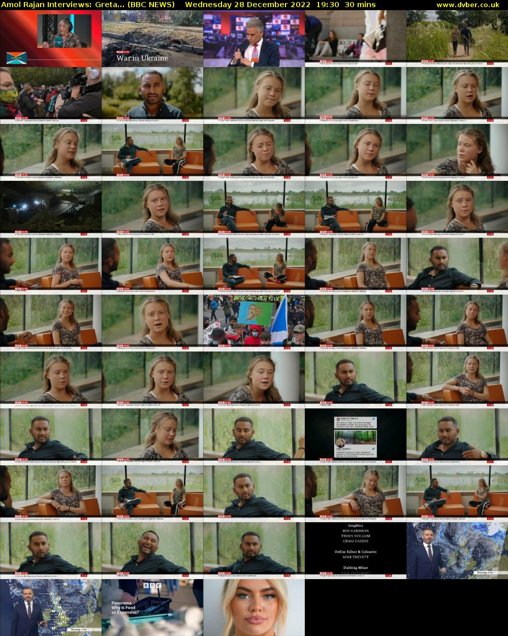 Amol Rajan Interviews: Greta... (BBC NEWS) Wednesday 28 December 2022 19:30 - 20:00