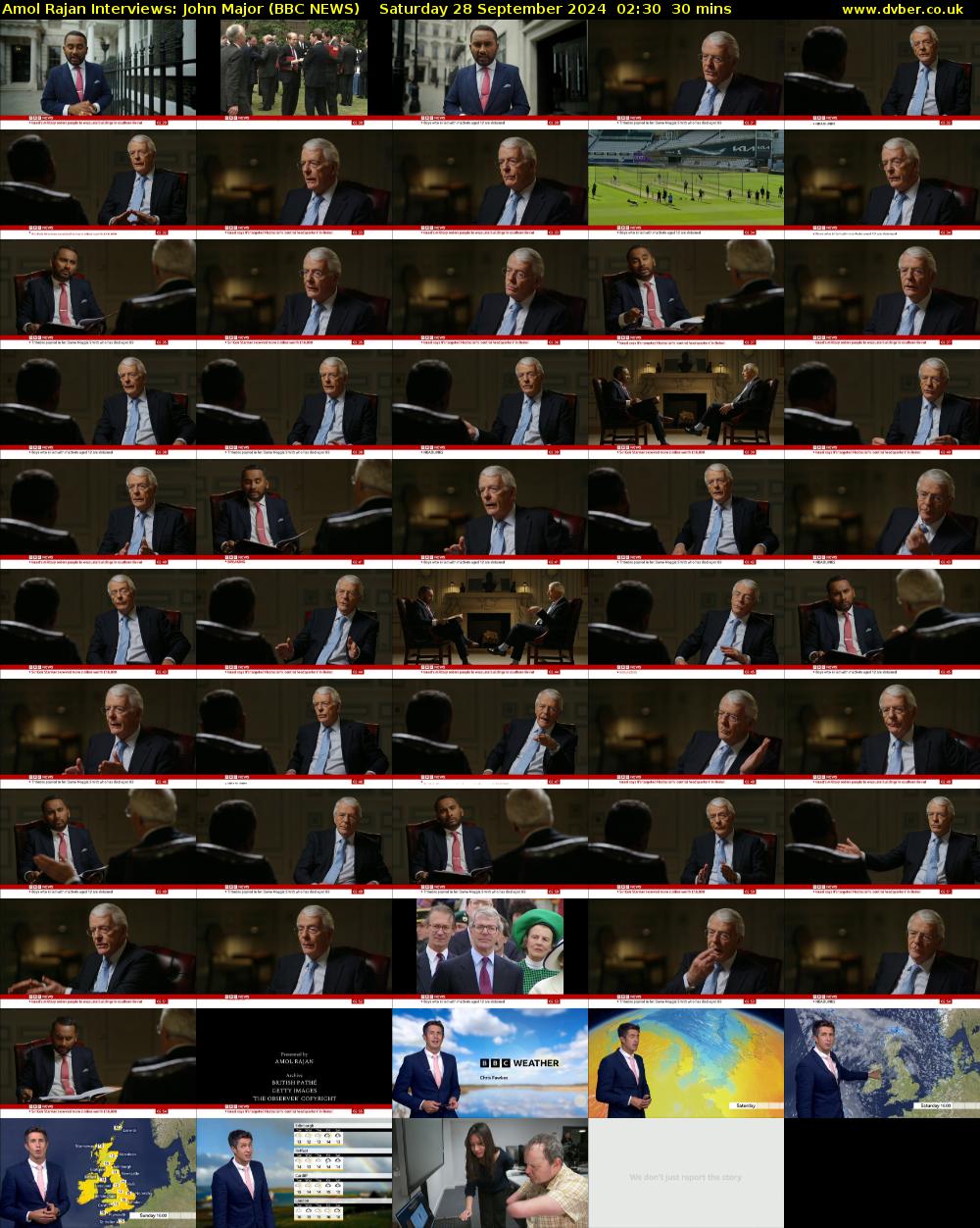 Amol Rajan Interviews: John Major (BBC NEWS) Saturday 28 September 2024 02:30 - 03:00