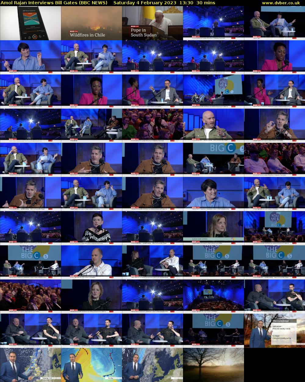 Amol Rajan Interviews Bill Gates (BBC NEWS) Saturday 4 February 2023 13:30 - 14:00