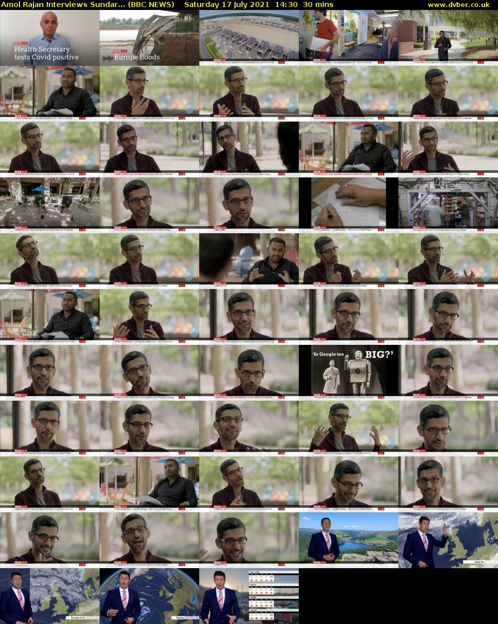 Amol Rajan Interviews Sundar... (BBC NEWS) Saturday 17 July 2021 14:30 - 15:00