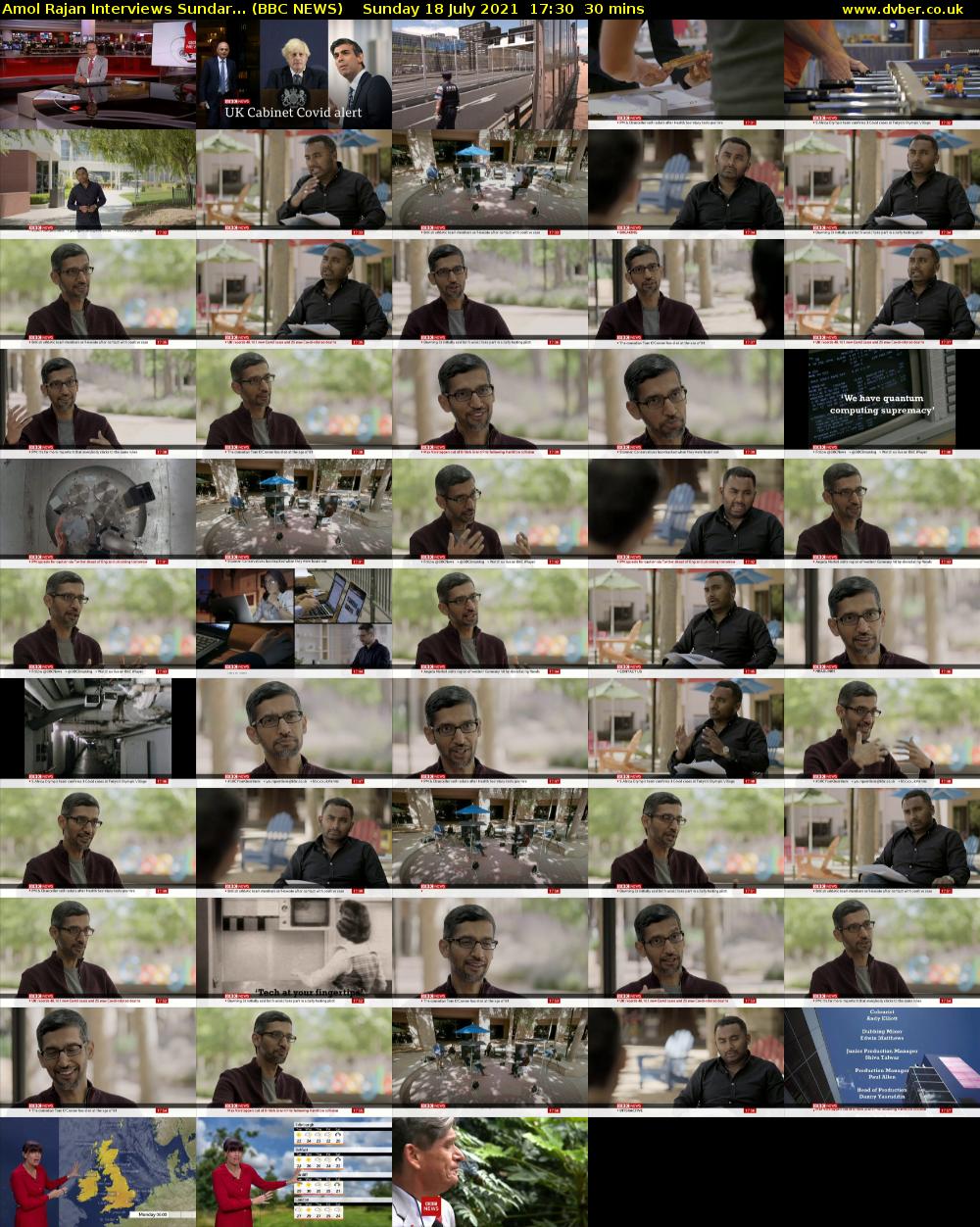 Amol Rajan Interviews Sundar... (BBC NEWS) Sunday 18 July 2021 17:30 - 18:00