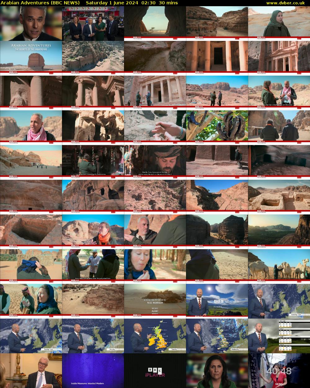 Arabian Adventures (BBC NEWS) Saturday 1 June 2024 02:30 - 03:00