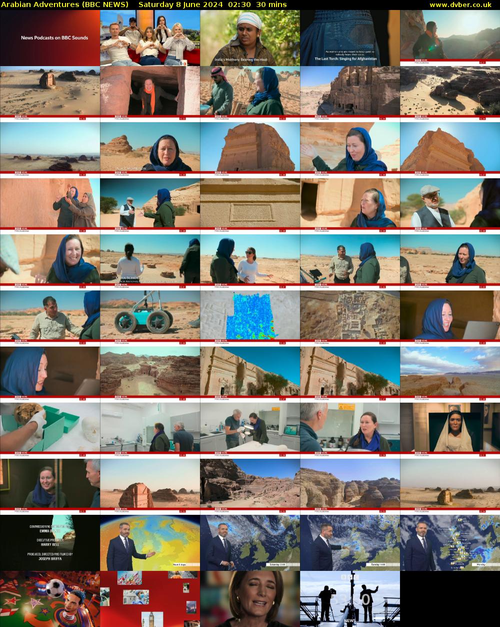 Arabian Adventures (BBC NEWS) Saturday 8 June 2024 02:30 - 03:00