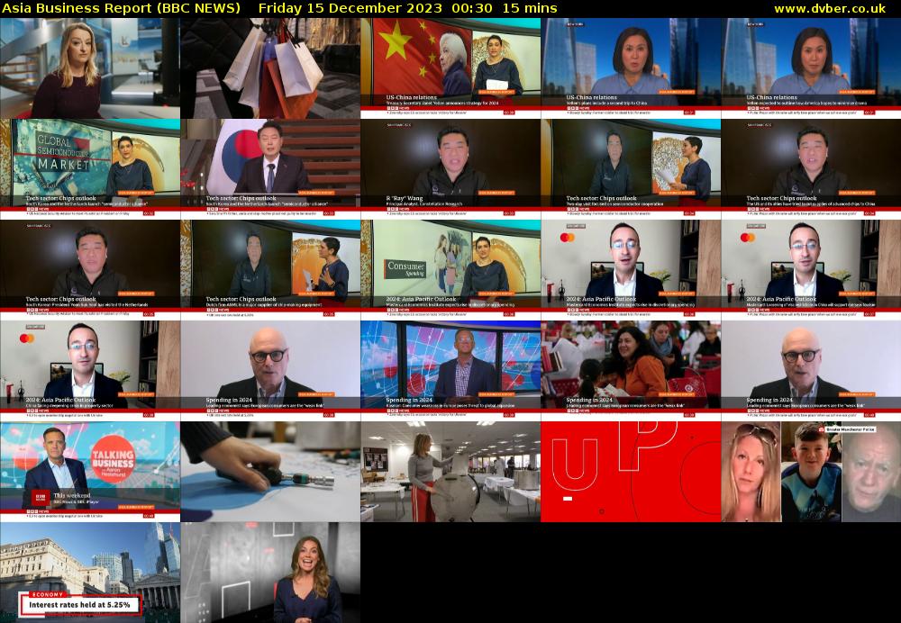 Asia Business Report (BBC NEWS) Friday 15 December 2023 00:30 - 00:45