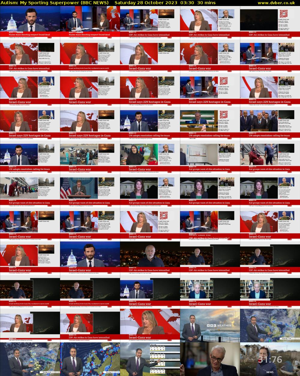 Autism: My Sporting Superpower (BBC NEWS) Saturday 28 October 2023 03:30 - 04:00