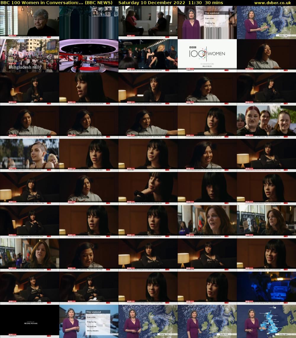 BBC 100 Women in Conversation:... (BBC NEWS) Saturday 10 December 2022 11:30 - 12:00