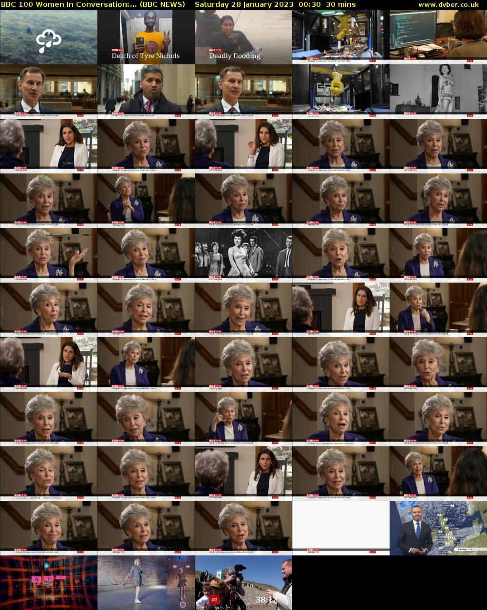 BBC 100 Women in Conversation:... (BBC NEWS) Saturday 28 January 2023 00:30 - 01:00