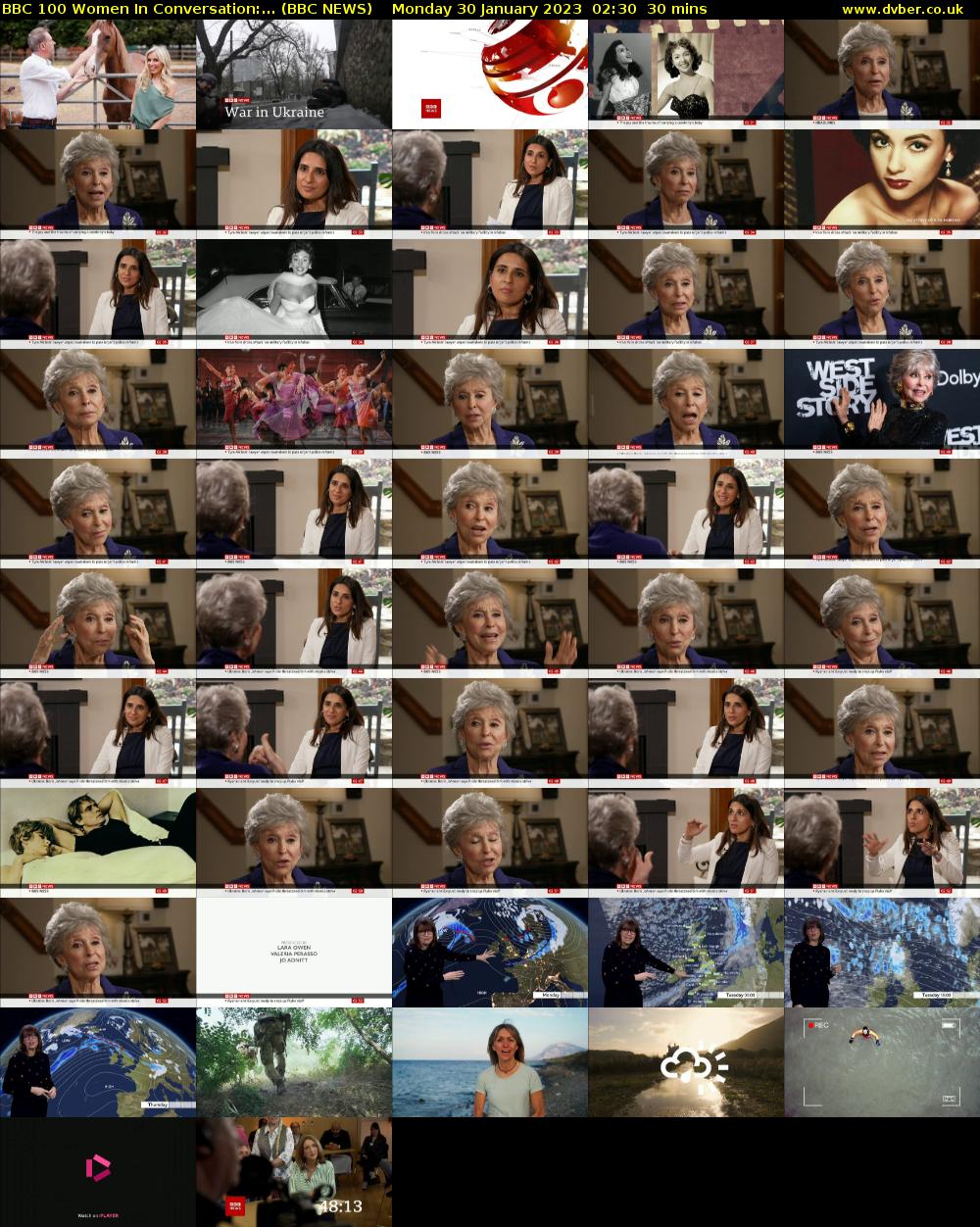 BBC 100 Women in Conversation:... (BBC NEWS) Monday 30 January 2023 02:30 - 03:00