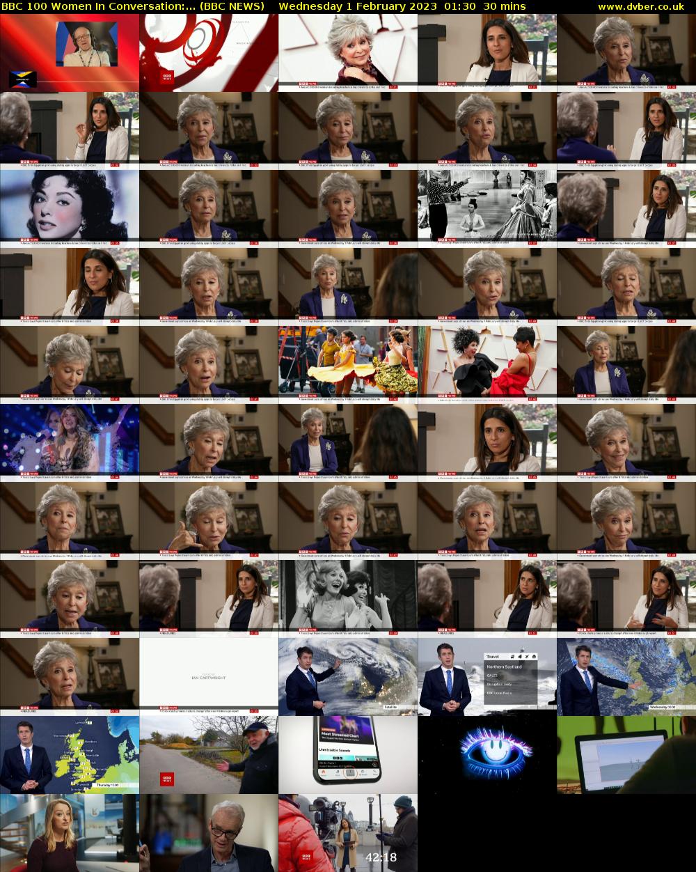 BBC 100 Women in Conversation:... (BBC NEWS) Wednesday 1 February 2023 01:30 - 02:00