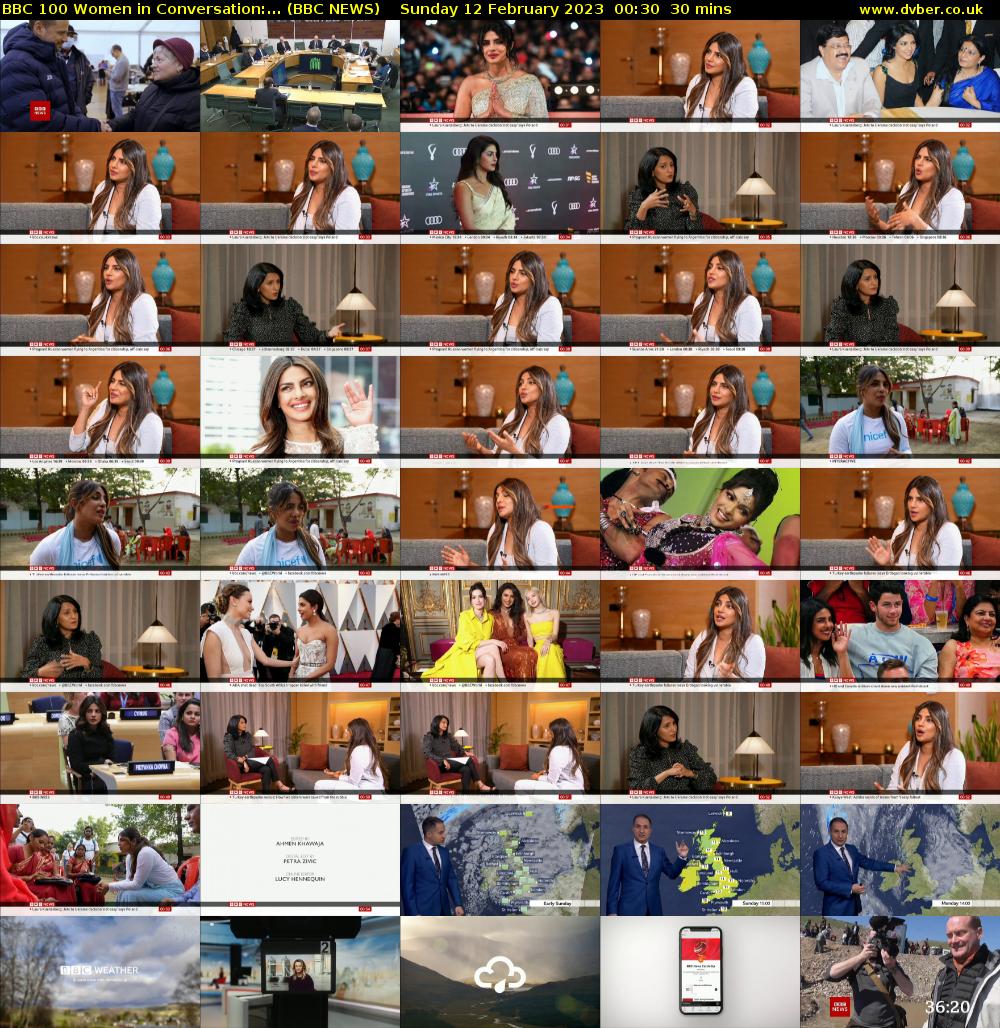 BBC 100 Women in Conversation:... (BBC NEWS) Sunday 12 February 2023 00:30 - 01:00