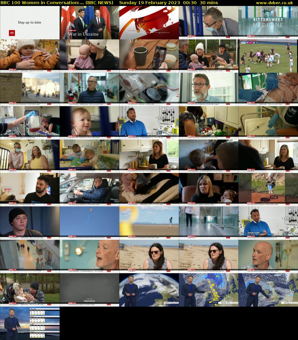 BBC 100 Women in Conversation:... (BBC NEWS) Sunday 19 February 2023 00:30 - 01:00
