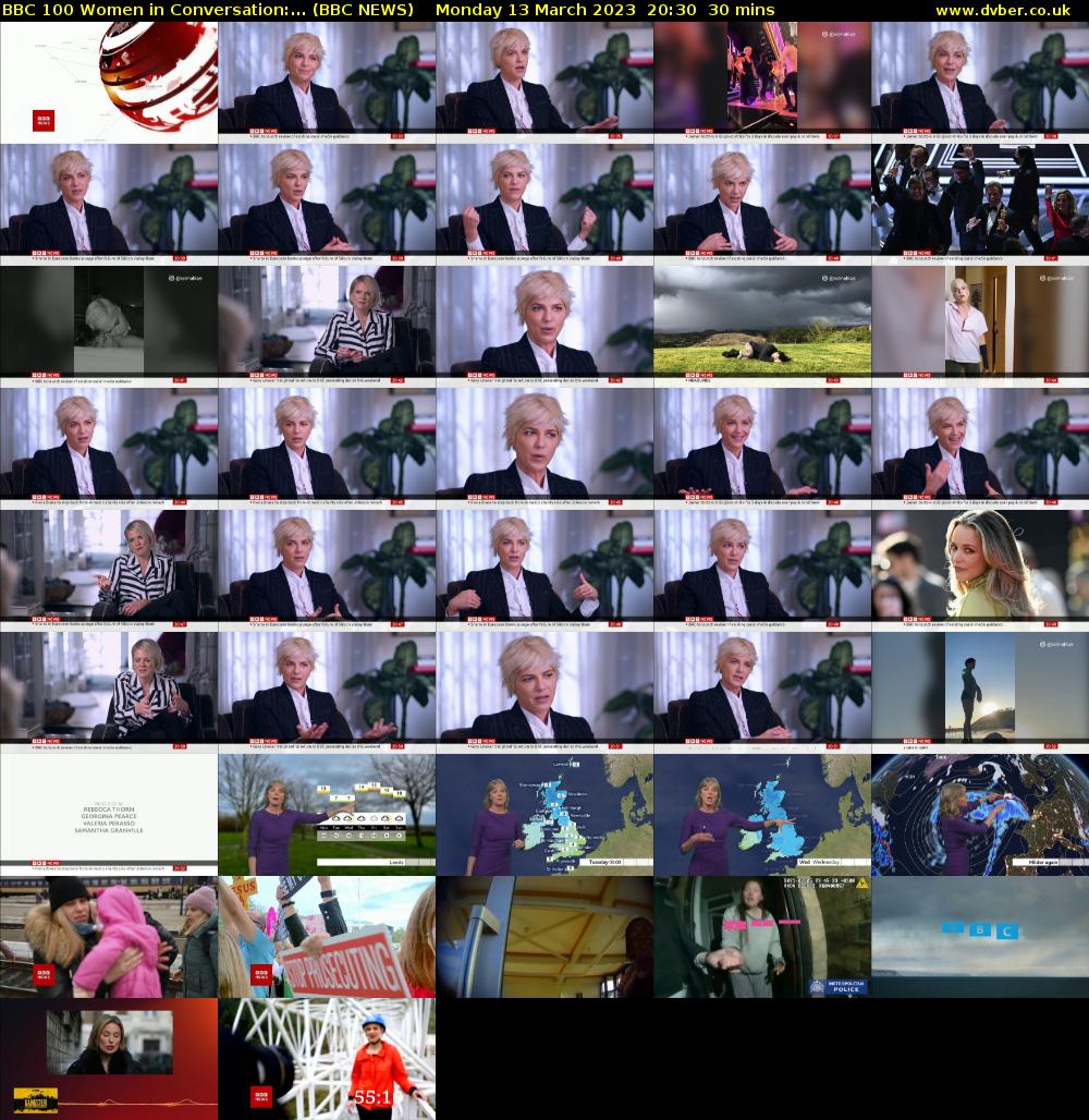 BBC 100 Women in Conversation:... (BBC NEWS) Monday 13 March 2023 20:30 - 21:00