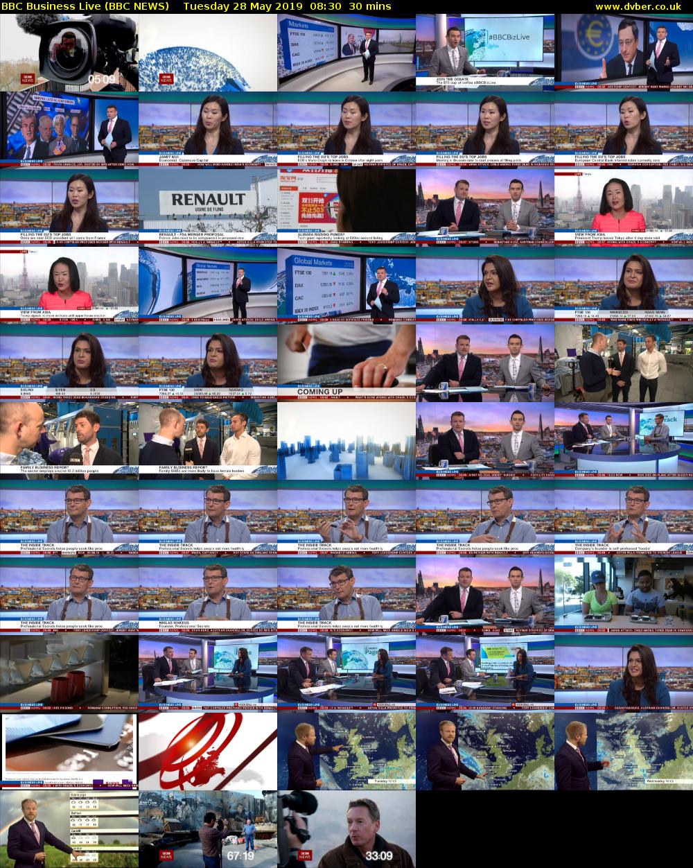 BBC Business Live (BBC NEWS) Tuesday 28 May 2019 08:30 - 09:00