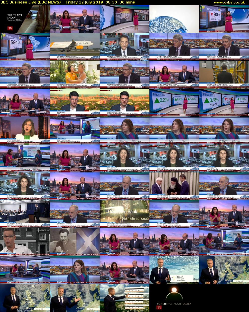 BBC Business Live (BBC NEWS) Friday 12 July 2019 08:30 - 09:00