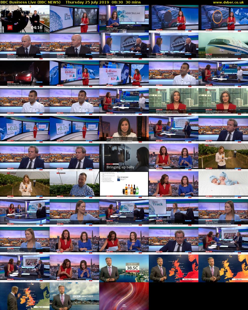 BBC Business Live (BBC NEWS) Thursday 25 July 2019 08:30 - 09:00
