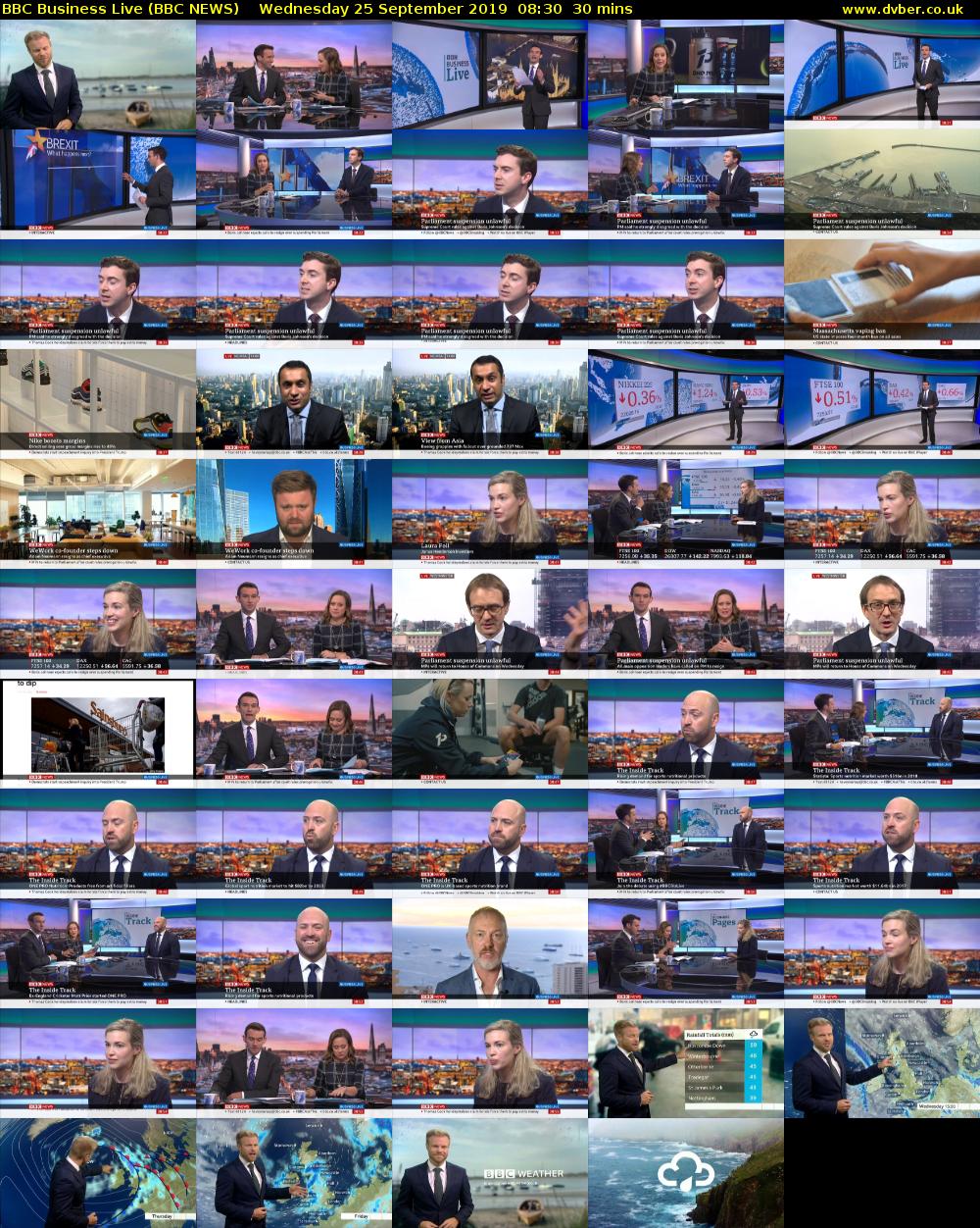 BBC Business Live (BBC NEWS) Wednesday 25 September 2019 08:30 - 09:00