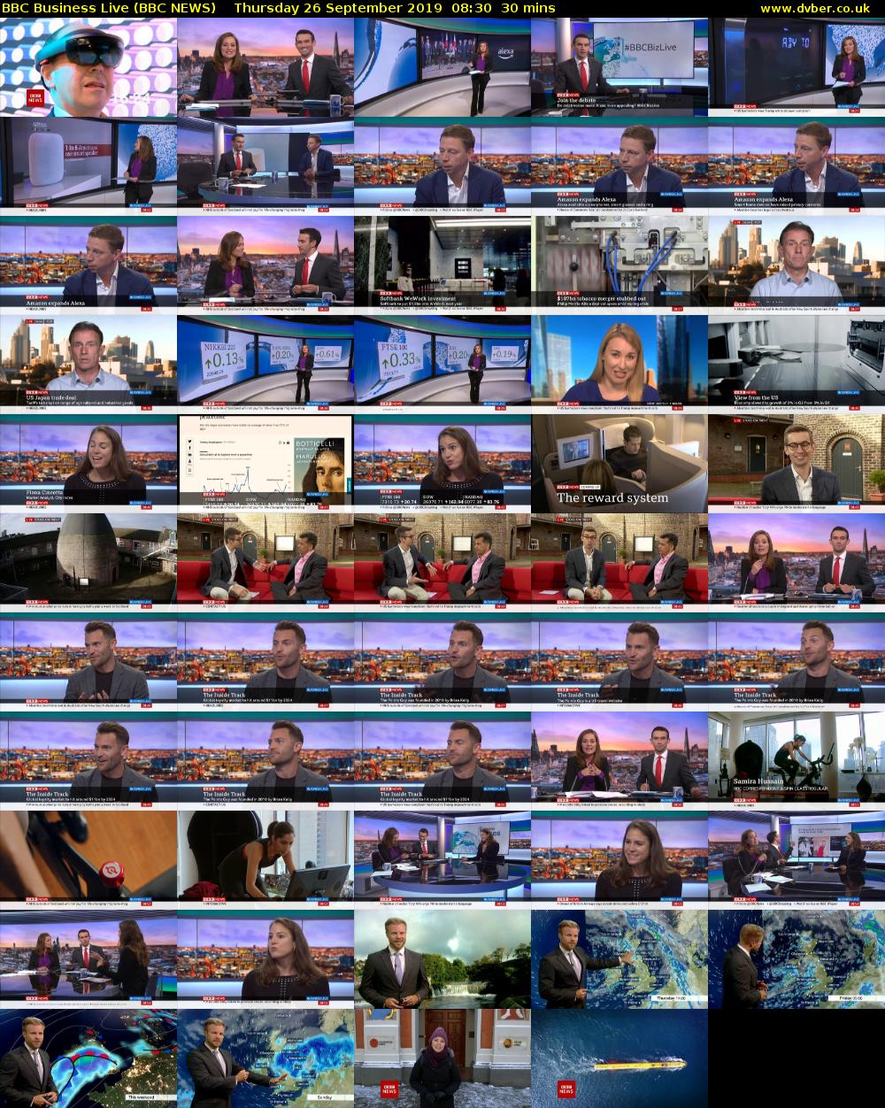 BBC Business Live (BBC NEWS) Thursday 26 September 2019 08:30 - 09:00