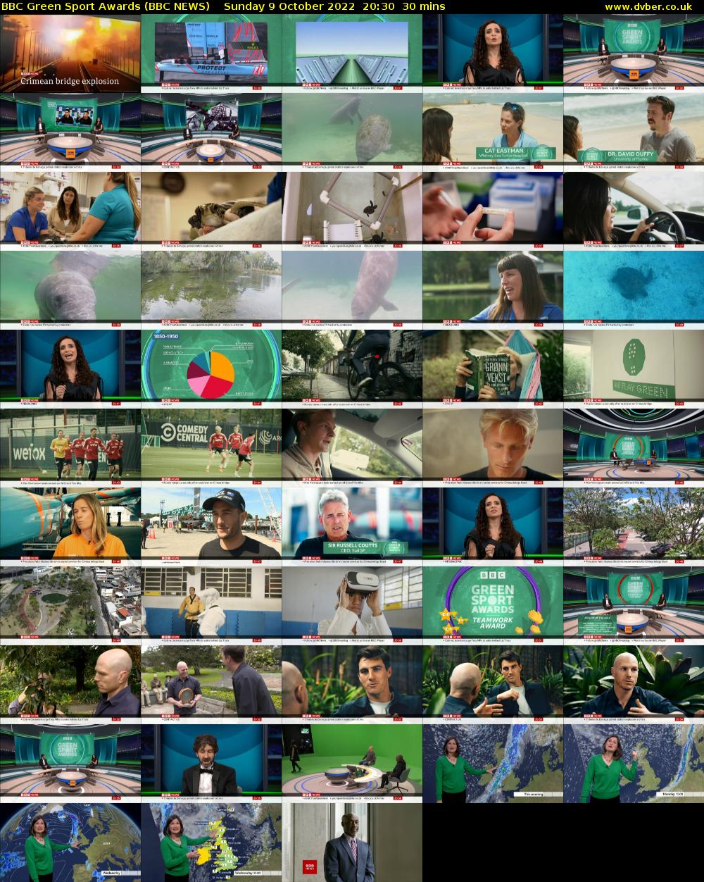 BBC Green Sport Awards (BBC NEWS) Sunday 9 October 2022 20:30 - 21:00