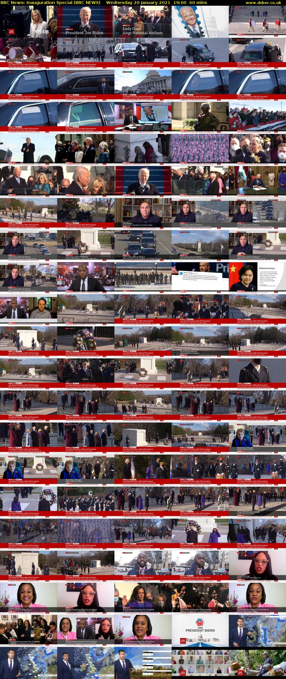BBC News: Inauguration Special (BBC NEWS) Wednesday 20 January 2021 19:00 - 20:00
