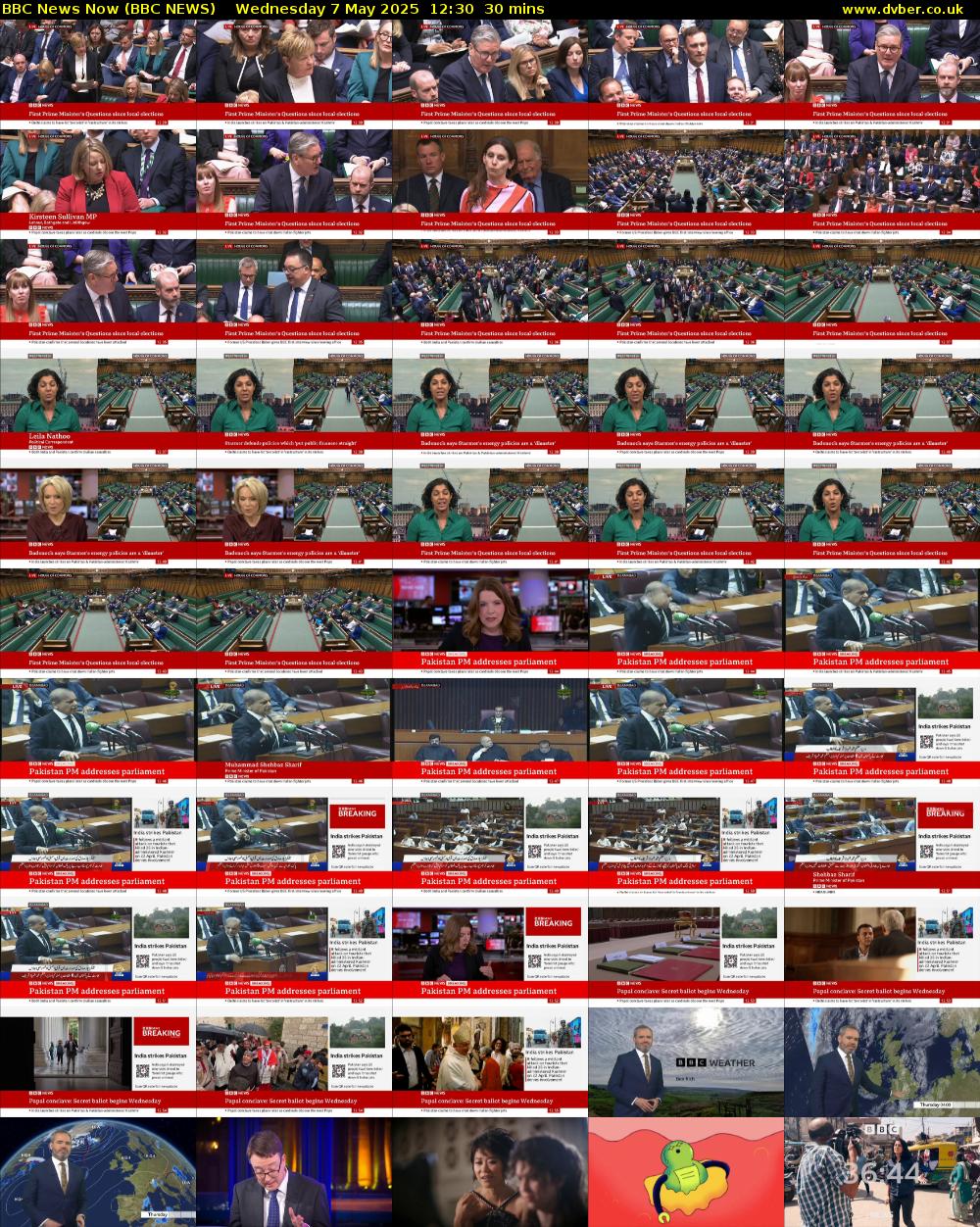 BBC News Now (BBC NEWS) Wednesday 7 May 2025 12:30 - 13:00