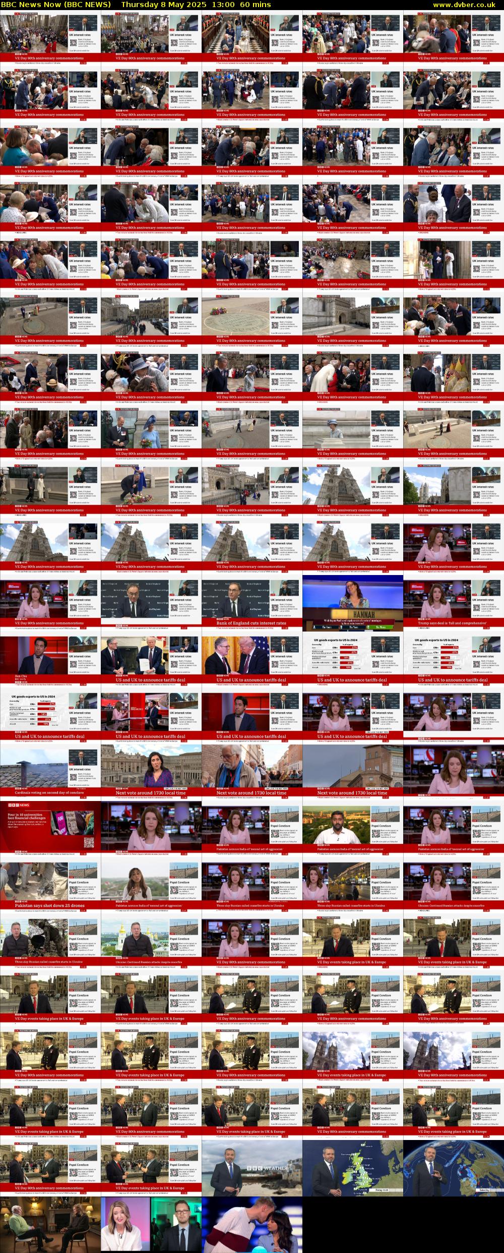 BBC News Now (BBC NEWS) Thursday 8 May 2025 13:00 - 14:00